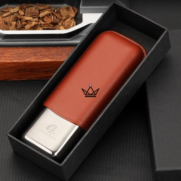 Etui de voyage cuir Savoy Elite - 2 cigares -  - etui cigare - Cadeau, Noël, Anniversaire, Original - Atelier Atypique