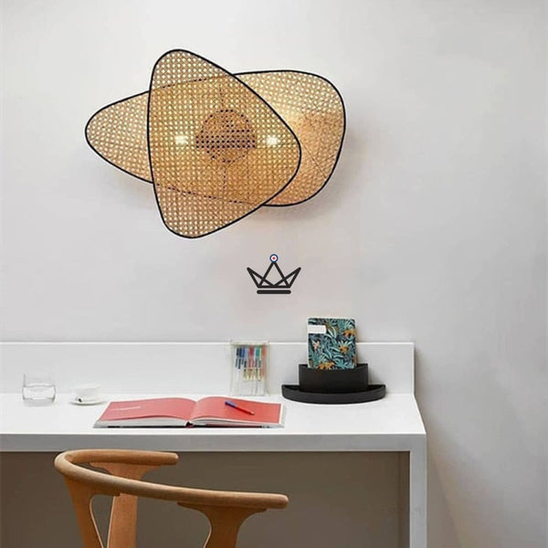 Lustre suspension Luminaire - Screen Rotin -  - luminaire - Cadeau, Noël, Anniversaire, Original - Atelier Atypique