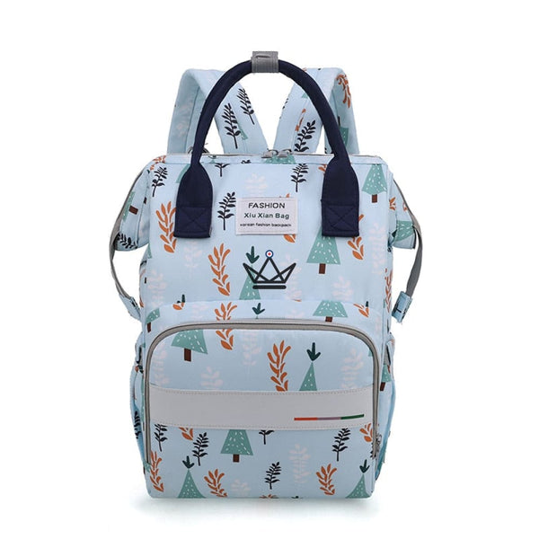 Sac à dos de maternité  - FLORES sac à langer fille garcon bebe liste naissance cadeau bebe foret sapin