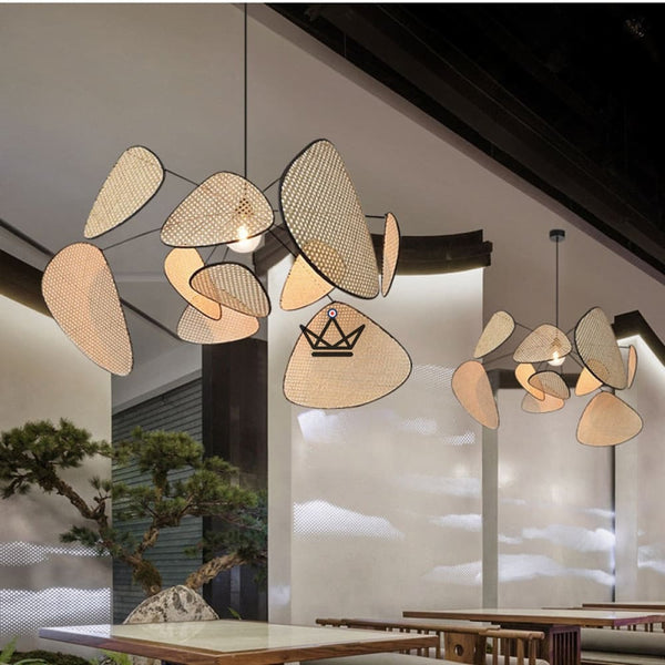Lustre suspension Luminaire - Screen Rotin -  - luminaire - Cadeau, Noël, Anniversaire, Original - Atelier Atypique