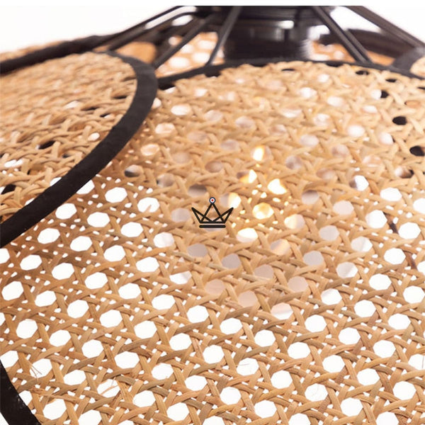 Lustre suspension Luminaire - Screen Rotin -  - luminaire - Cadeau, Noël, Anniversaire, Original - Atelier Atypique