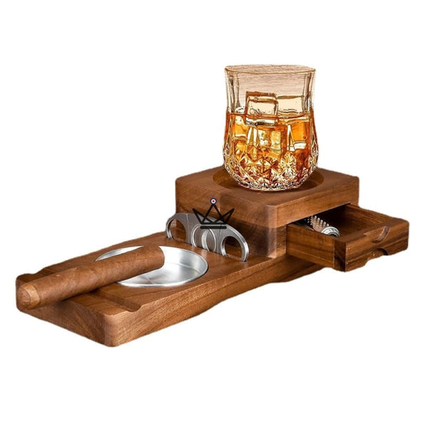 Set Cendrier Cigare - Whisky Wood Elite -  - Cendrier - Cadeau, Noël, Anniversaire, Original - Atelier Atypique