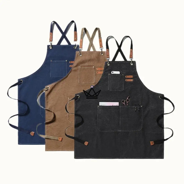 Tablier en toile vintage - WEEYI BARISTA -  - Tablier de cuisine - Cadeau, Noël, Anniversaire, Original - Atelier Atypique