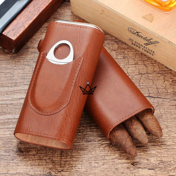Etui 3 cigares et Coupe-Cigare - NEBOS -  - Etui à cigare - Cadeau, Noël, Anniversaire, Original - Atelier Atypique