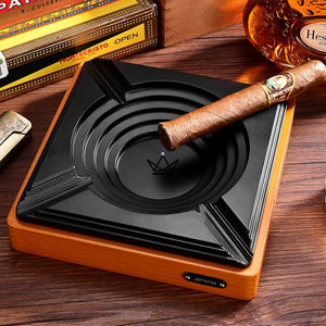 Cendrier à cigares - SPIRALYS original luxe cadeau homme bois métal grand anniversaire fete des pere noel