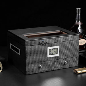 Cave à Cigare -  WINSTON fibre carbon luxe grande