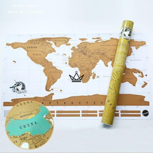 Carte du monde à gratter - Vintage 88 x 52 cm - Atelier Atypique