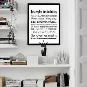 Affiches "Art de Vie" : Les Toilettes