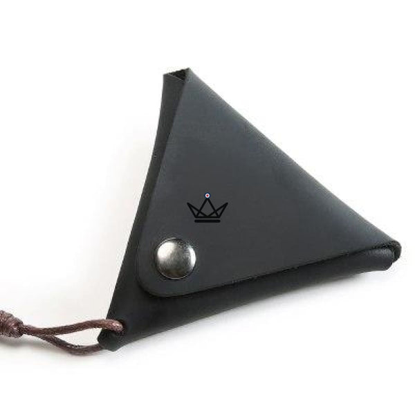 Porte monnaie triangle en cuir - Atelier Atypique